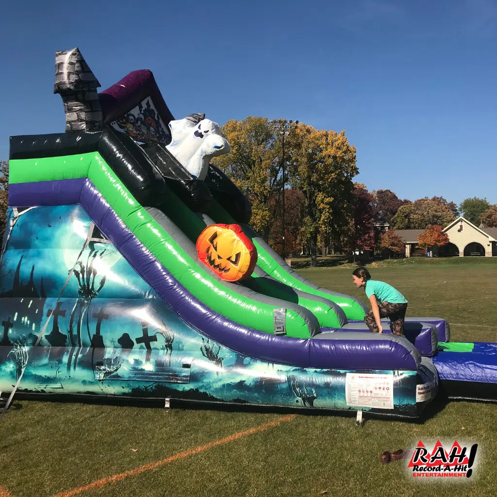 Halloween Bounce House with Slide Combo RecordAHit Entertainment