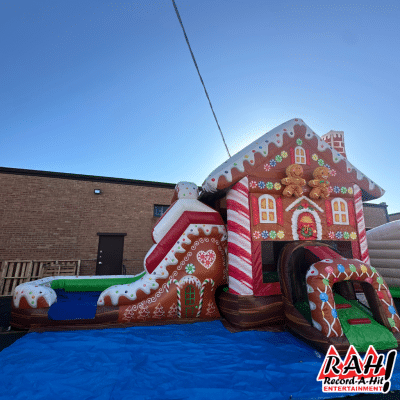 Gingerbread Bounce House and Slide Combo