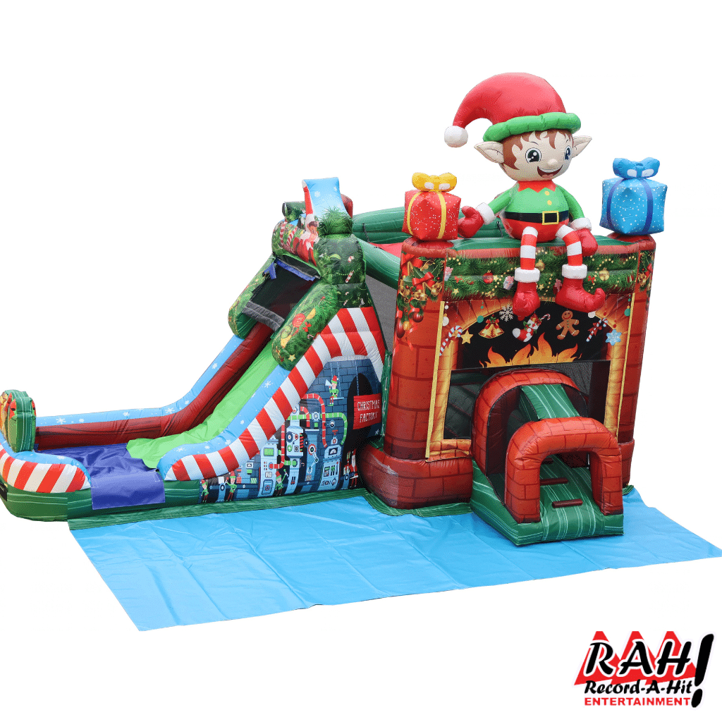Christmas Elf Bounce House with Slide Combo